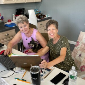 Theresa and Peg greet shooters